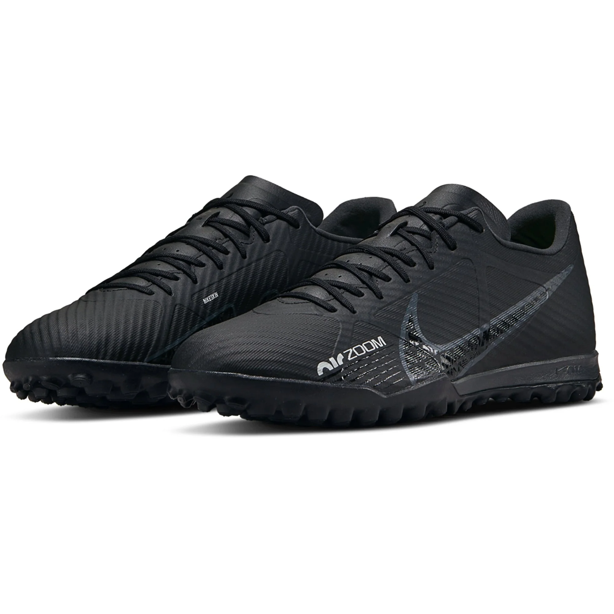 Nike Zoom Mercurial Vapor 15 Academy TF Turf Soccer Shoes - Black/SmokeGrey/SummitWhite/Volt - Image 4