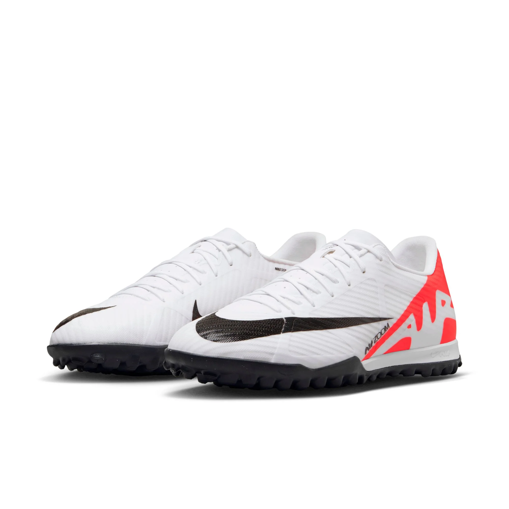 Nike Zoom Mercurial Vapor 15 Academy TF Turf Soccer Shoes - Crimson/White/Black - Image 4