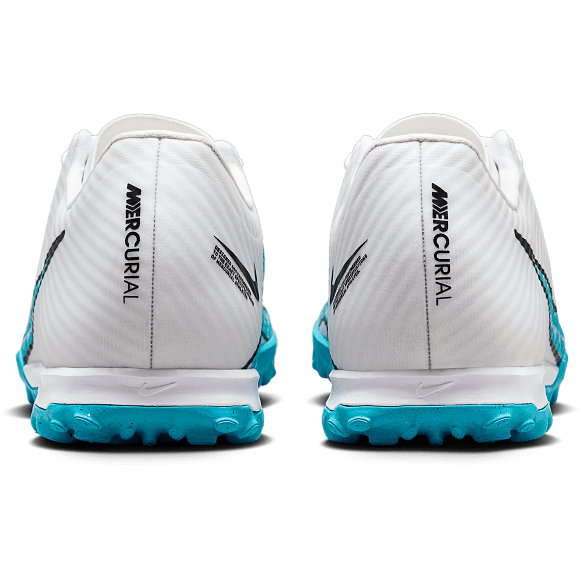Nike Zoom Mercurial Vapor 15 Academy TF Turf Soccer Shoes - White/Blue/Pink/Black - Image 5