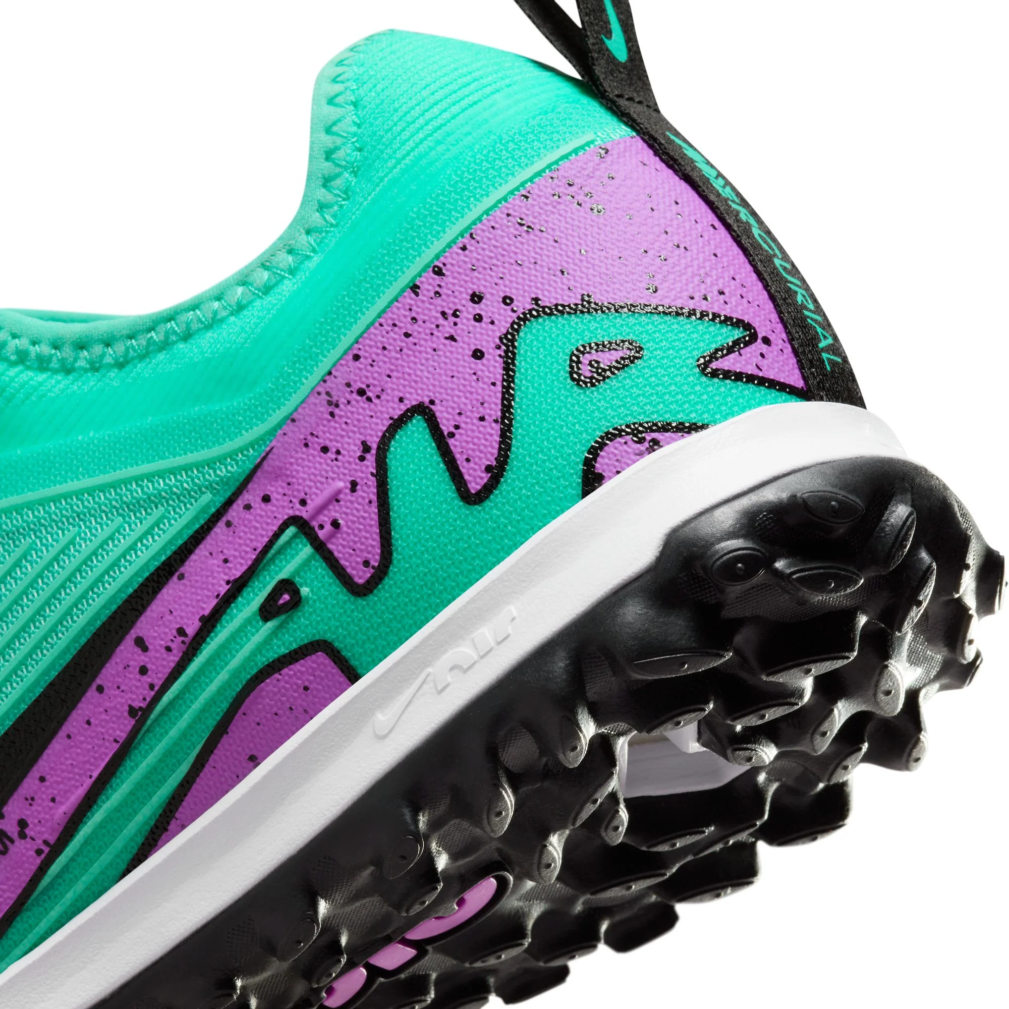 Nike Zoom Mercurial Vapor 15 Pro TF Soccer Shoes - Hyper Turquoise/Fuchsia Dream/Black/White - Image 8