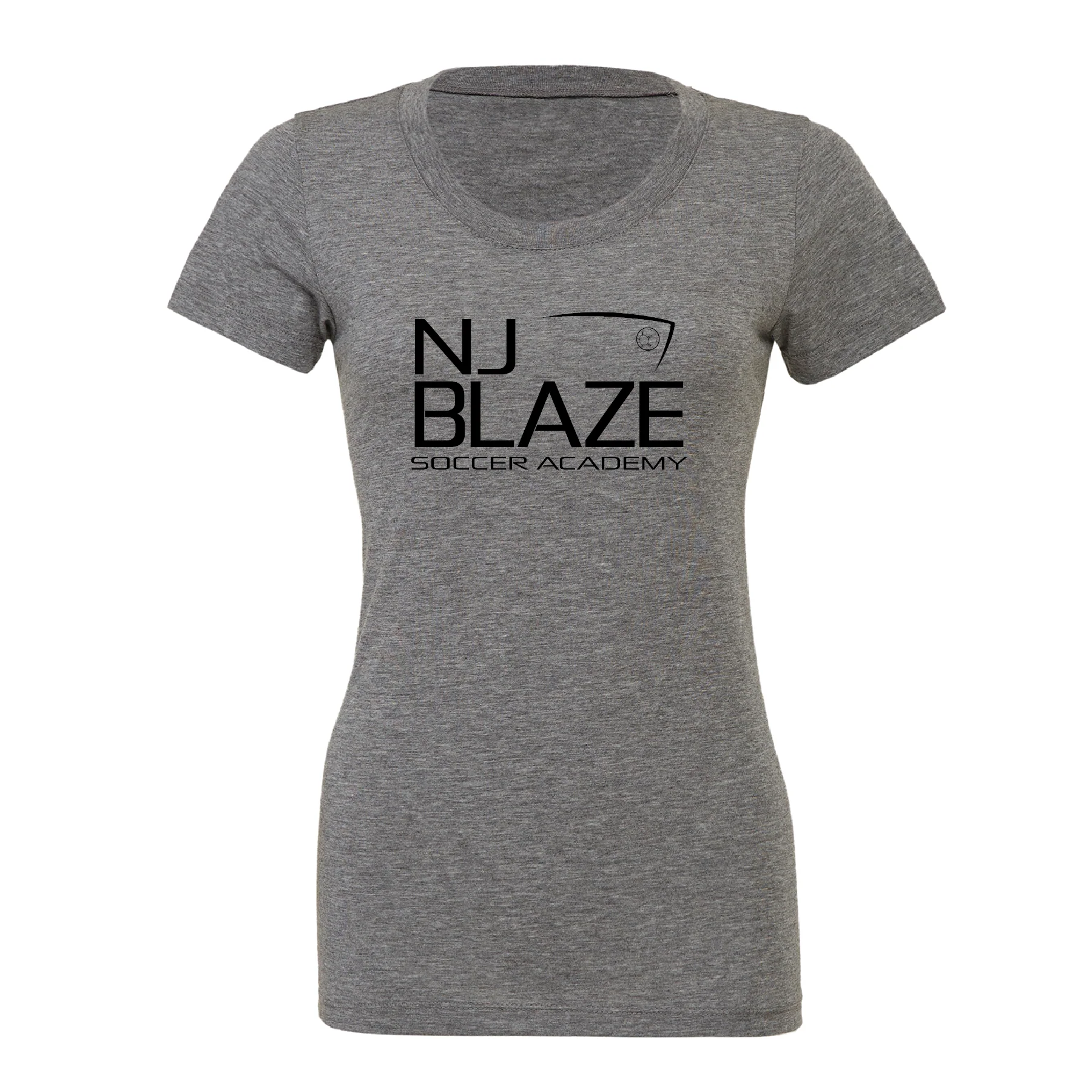 NJ Blaze (Club Name) Bella + Canvas Short Sleeve Triblend T-Shirt Grey - Image 3