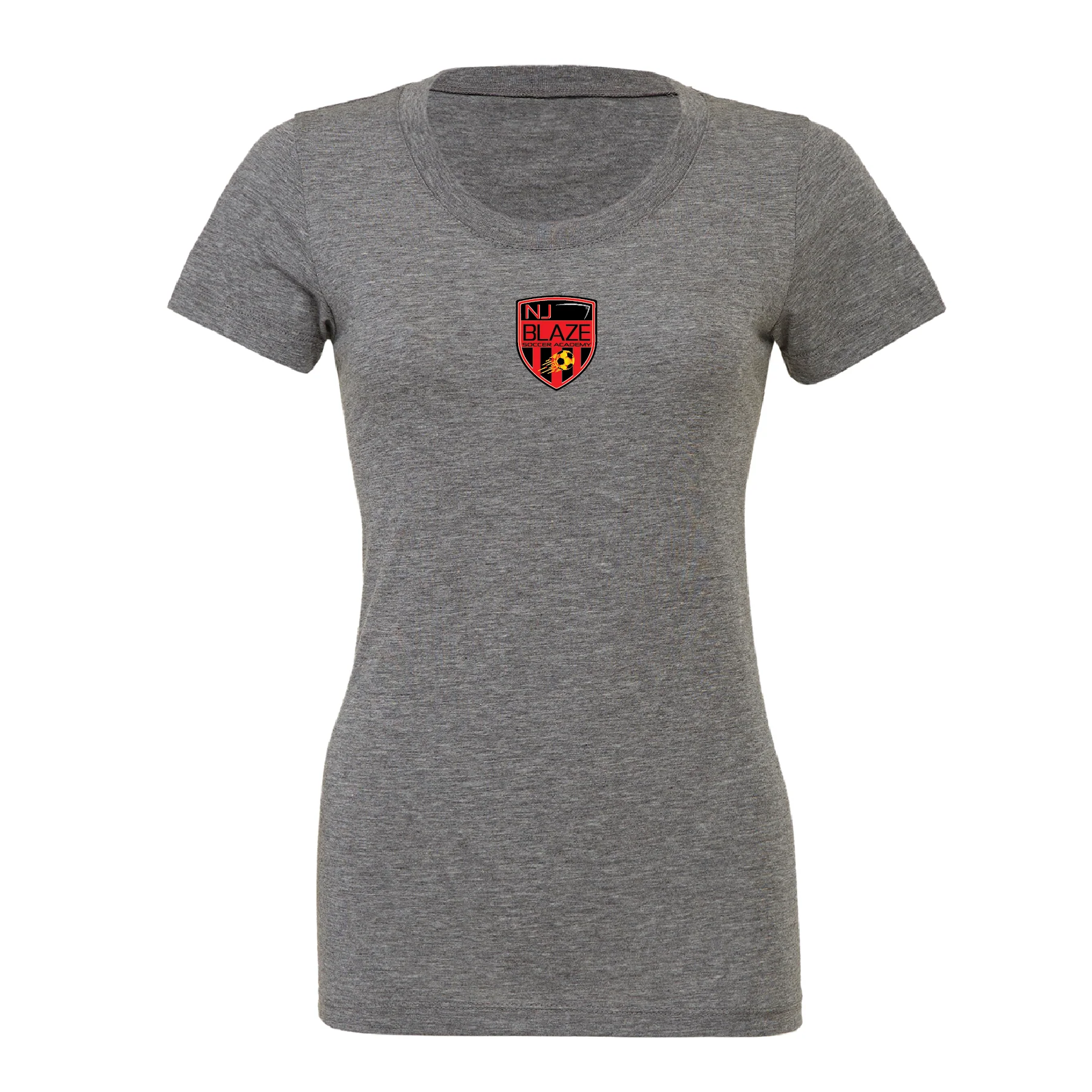 NJ Blaze (Patch) Bella + Canvas Short Sleeve Triblend T-Shirt Grey - Image 3