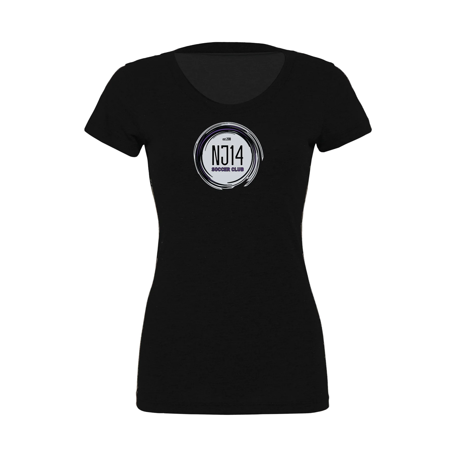 NJ14 Bella + Canvas Short Sleeve Triblend T-Shirt Solid Black - Image 3