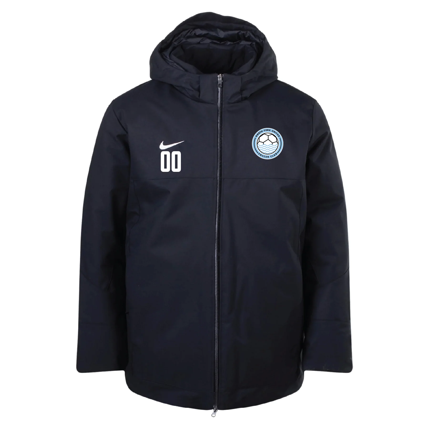 North Fork United Soccer Club Nike Down Fill Parka Jacket Black