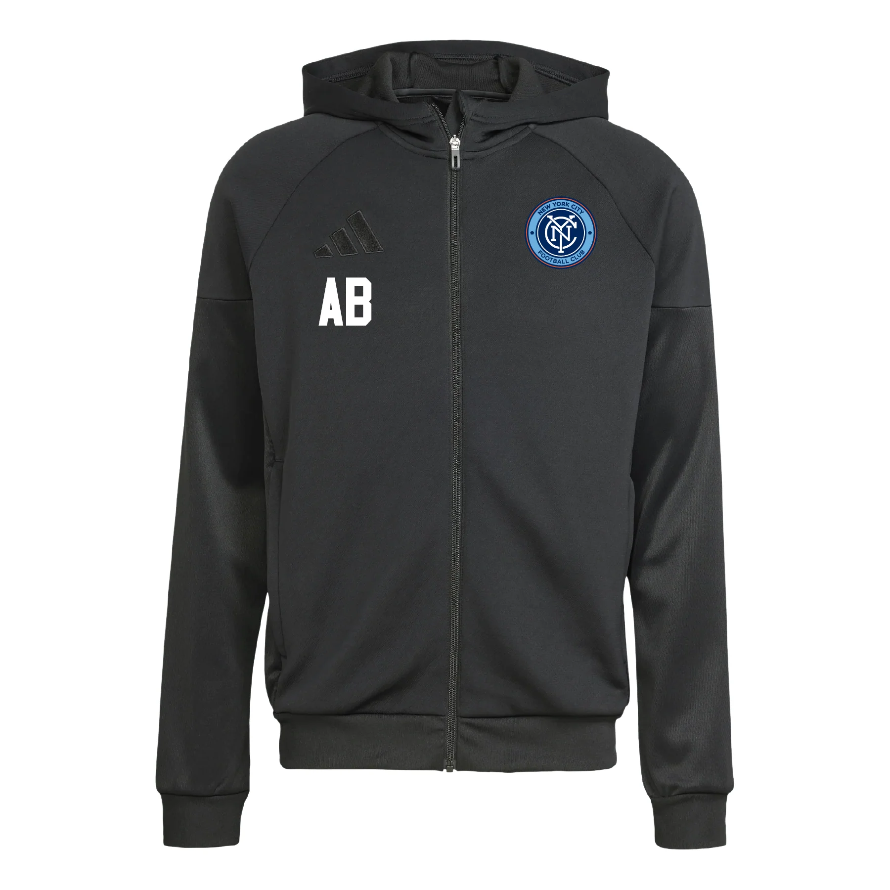 NYCFC Boys Select adidas Tiro 25 Full-Zip Hoodie Black