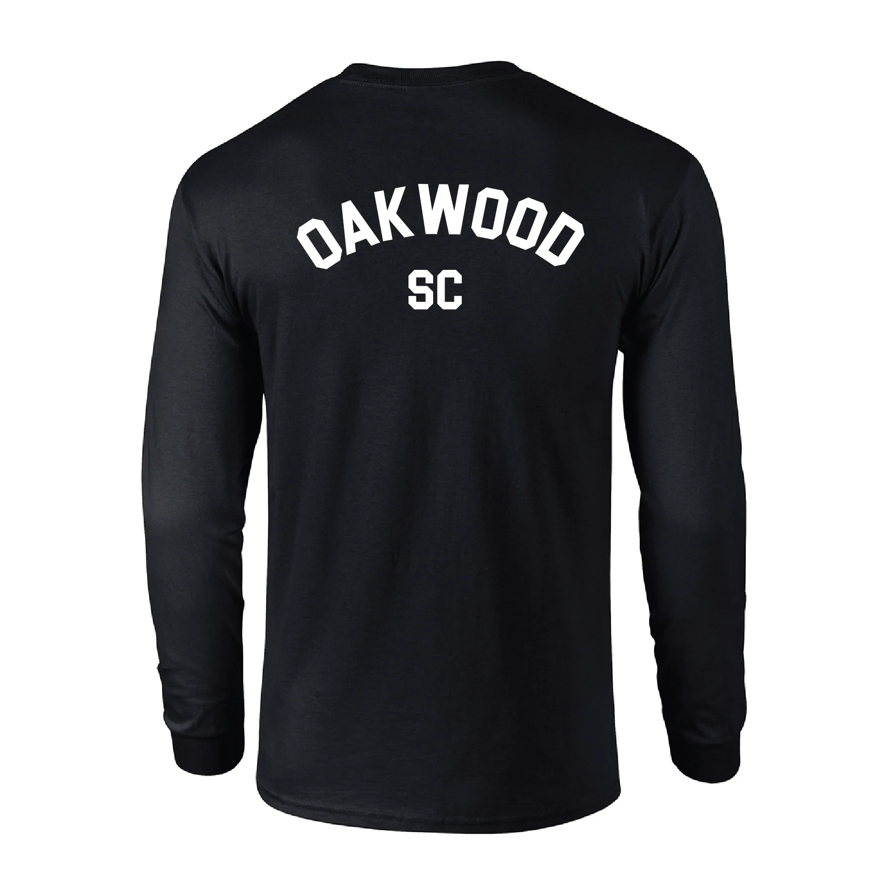 Oakwood SC Gildan LS Lifestyle T-Shirt Black - Image 2