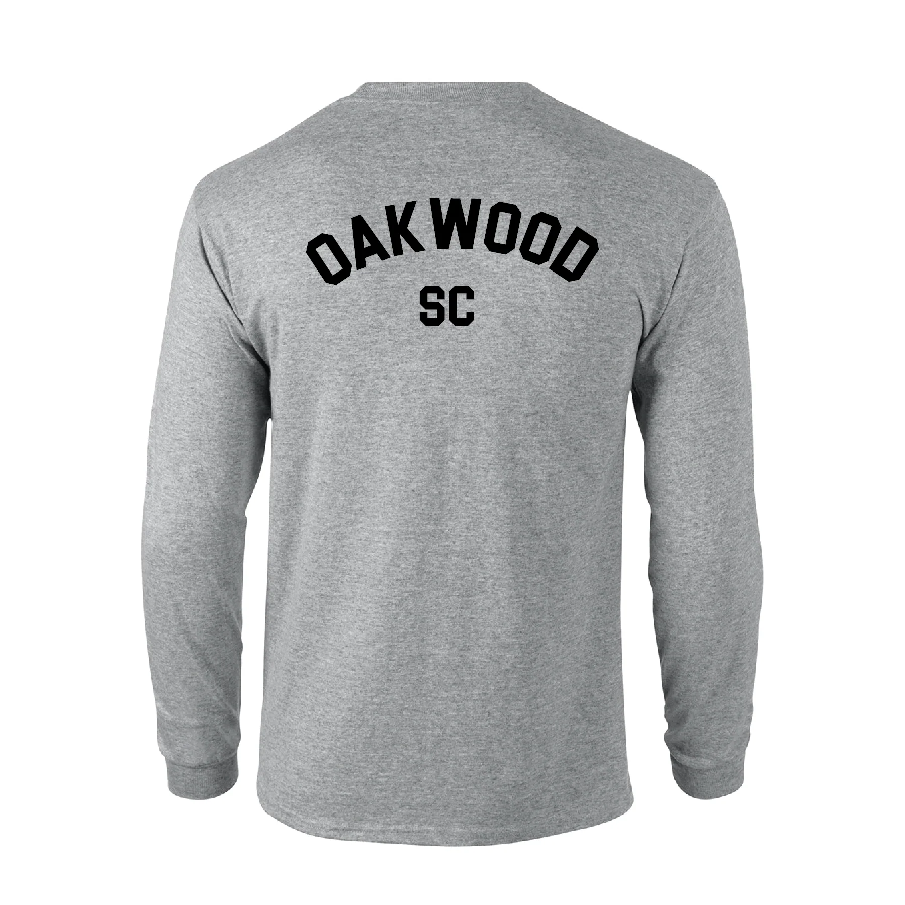 Oakwood SC Gildan LS Lifestyle T-Shirt Grey - Image 2