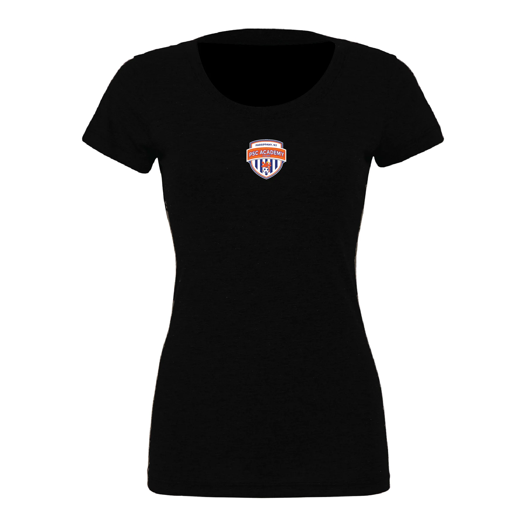 Parsippany SC Academy Seniors (Patch) Bella + Canvas Short Sleeve Triblend T-Shirt Solid Black - Image 3