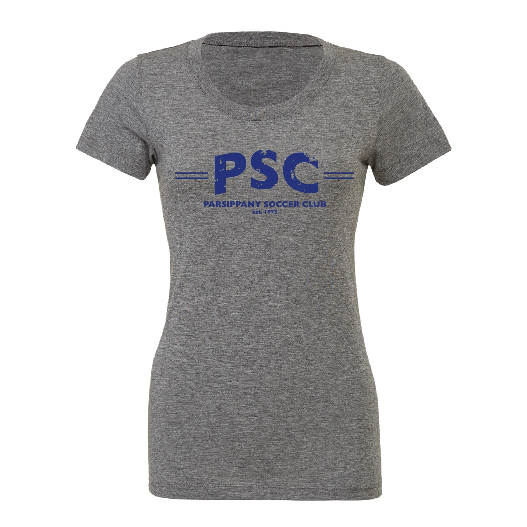 Parsippany SC (Club Name) Bella + Canvas Short Sleeve Triblend T-Shirt Grey - Image 3