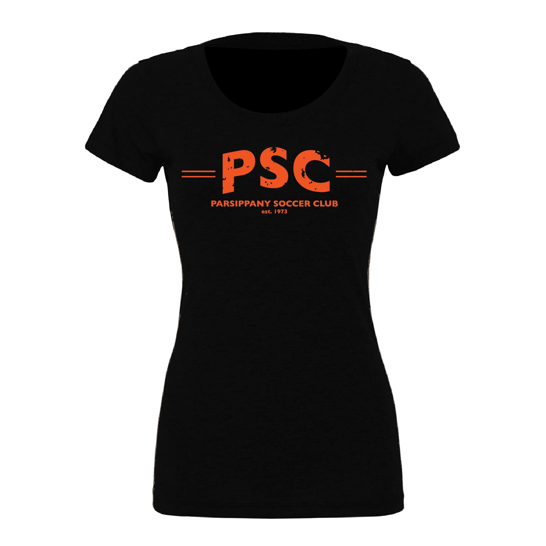 Parsippany SC (Club Name) Bella + Canvas Short Sleeve Triblend T-Shirt Solid Black - Image 3