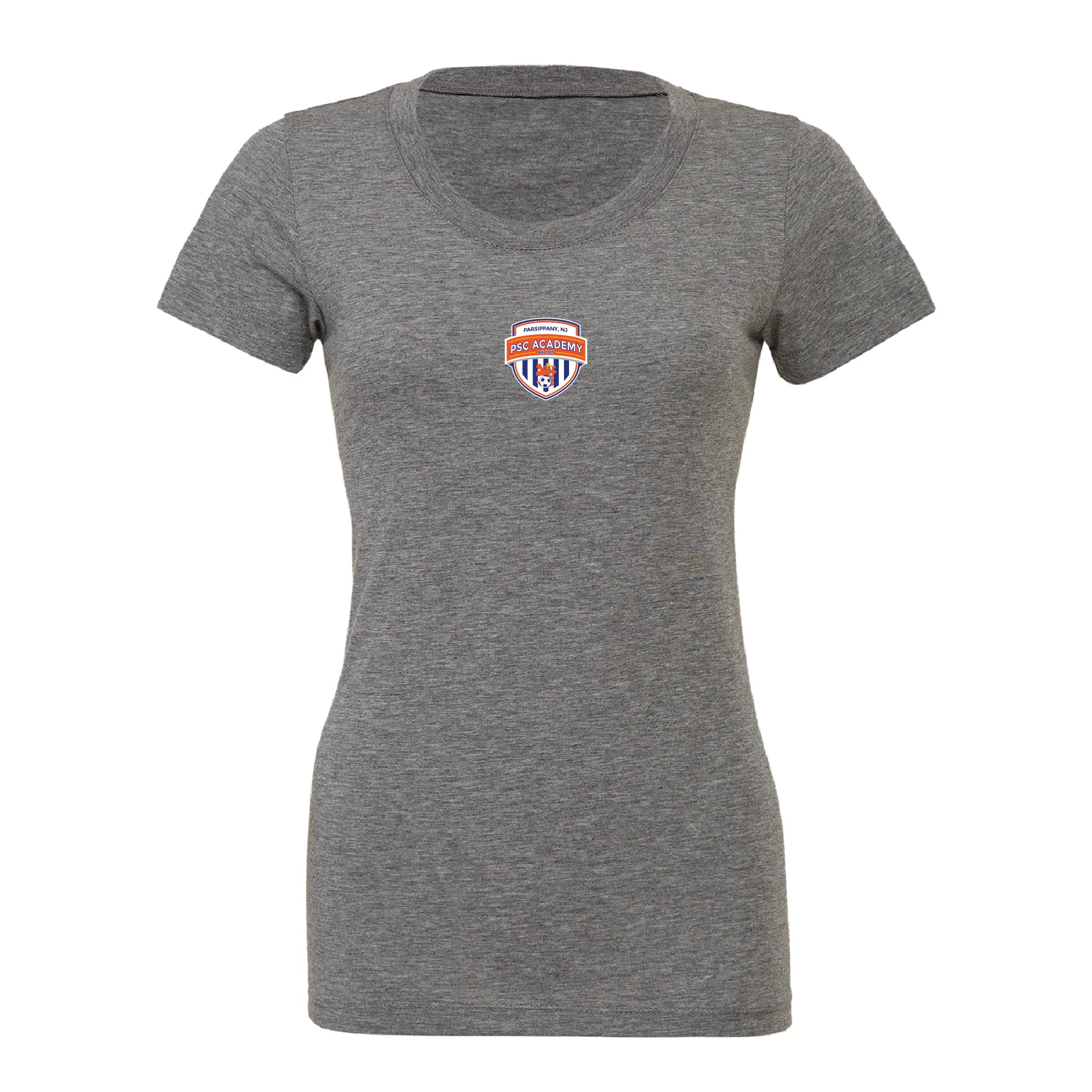 Parsippany SC Academy (Patch) Bella + Canvas Short Sleeve Triblend T-Shirt Grey - Image 3