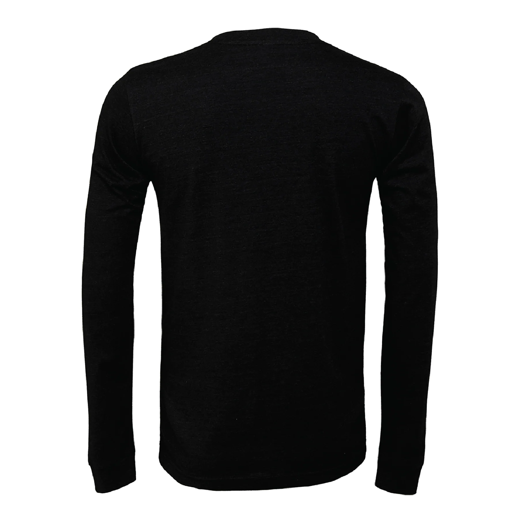 Parsippany SC Travel (Patch) Bella + Canvas Long Sleeve Triblend T-Shirt Heather Black - Image 2