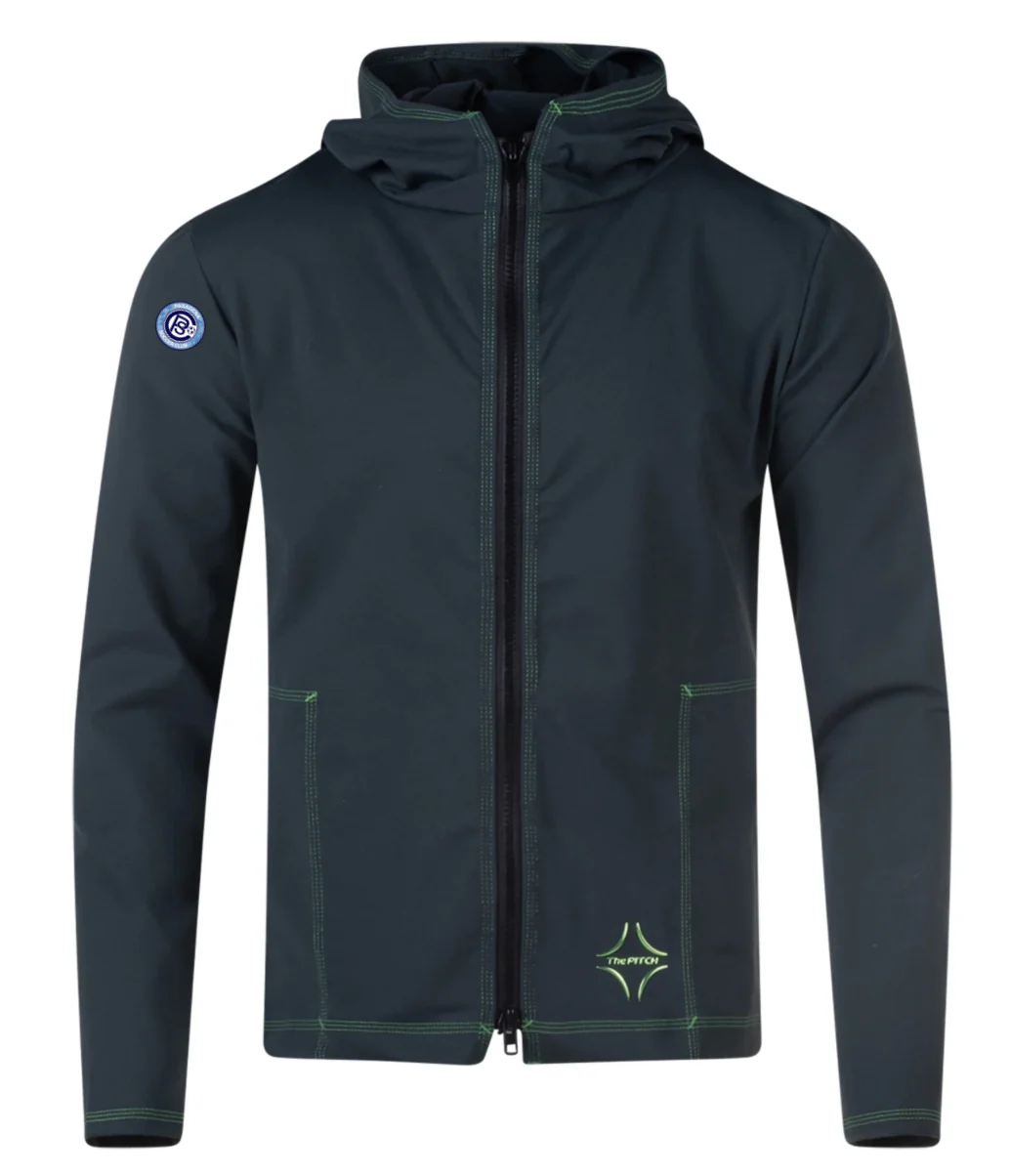 Pasadena PITCH Performance Tribuna Full Zip Hoodie Dark Green (high quality/athleisure)