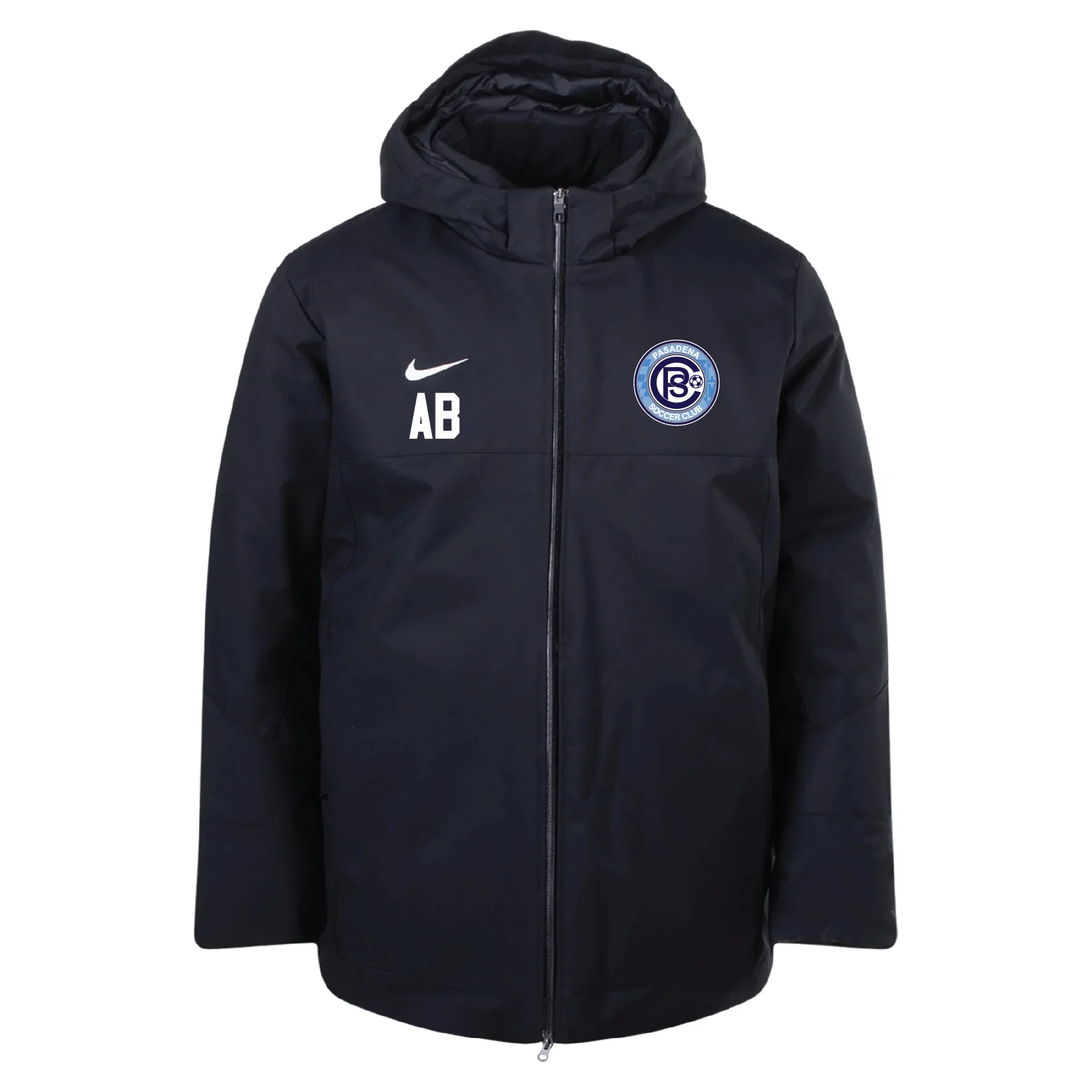 Pasadena SC Nike Down Fill Parka Jacket Black
