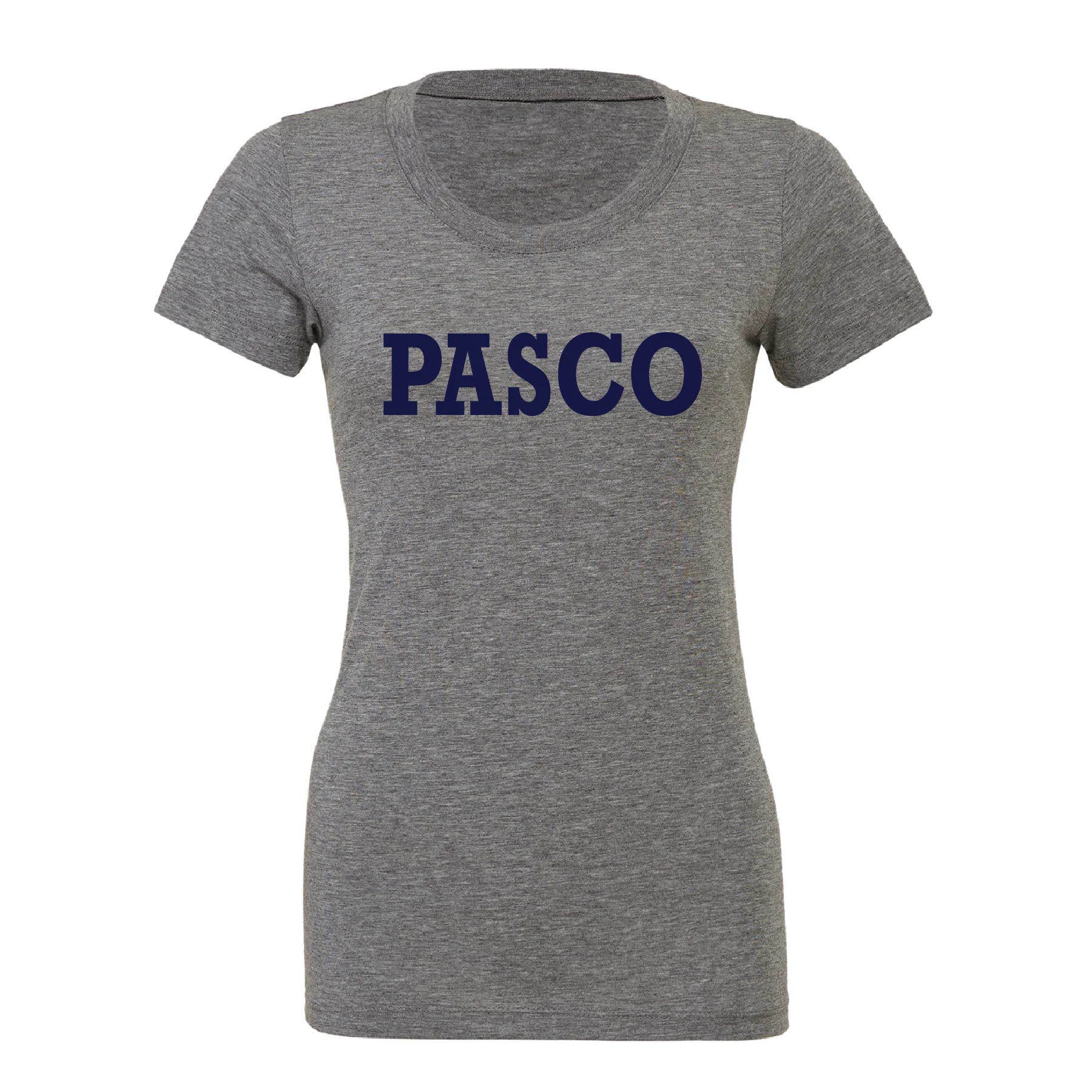 PASCO (Club Name) Bella + Canvas Short Sleeve Triblend T-Shirt Grey - Image 3