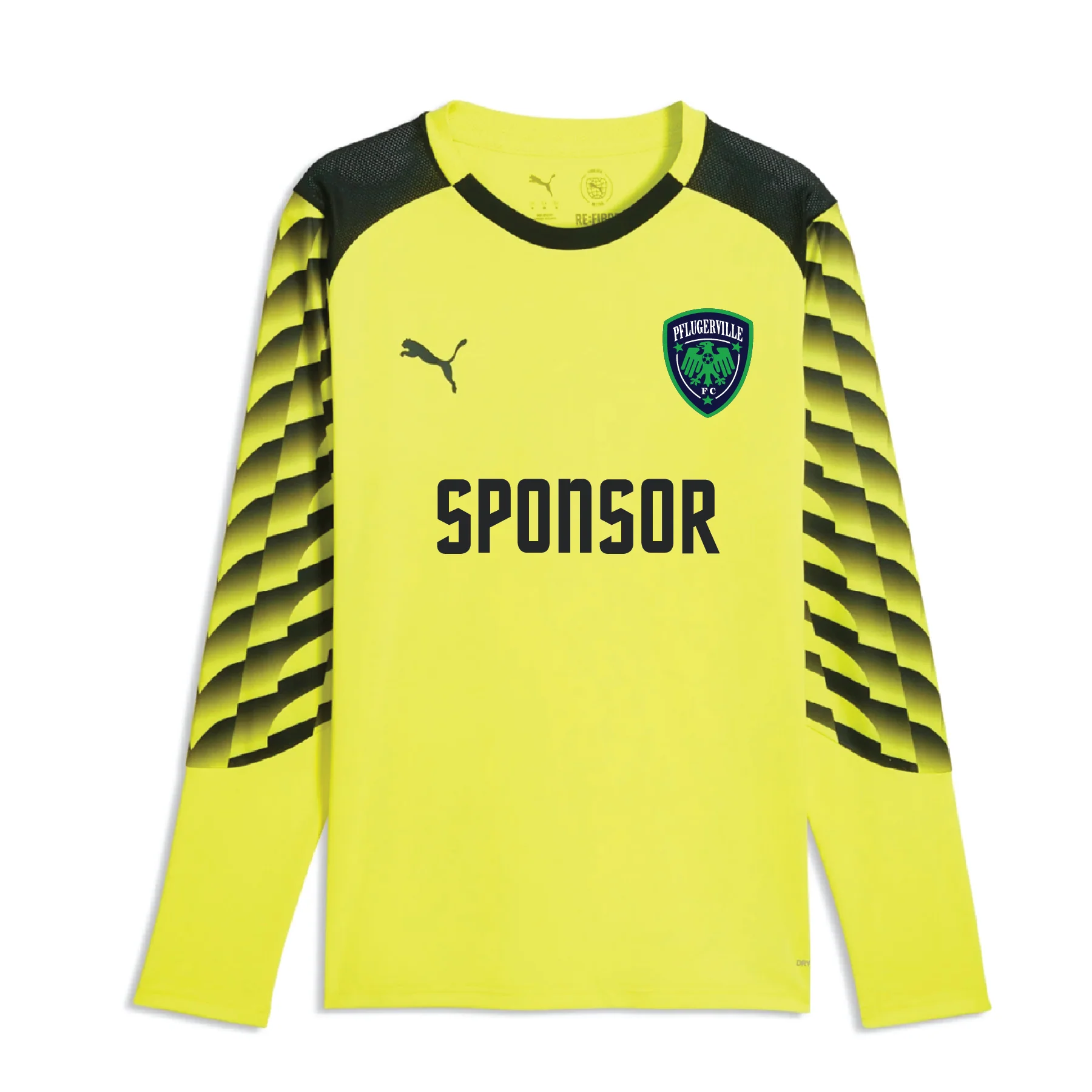 Pflugerville FC Team Liga 26 Goalkeeper Yellow Burst