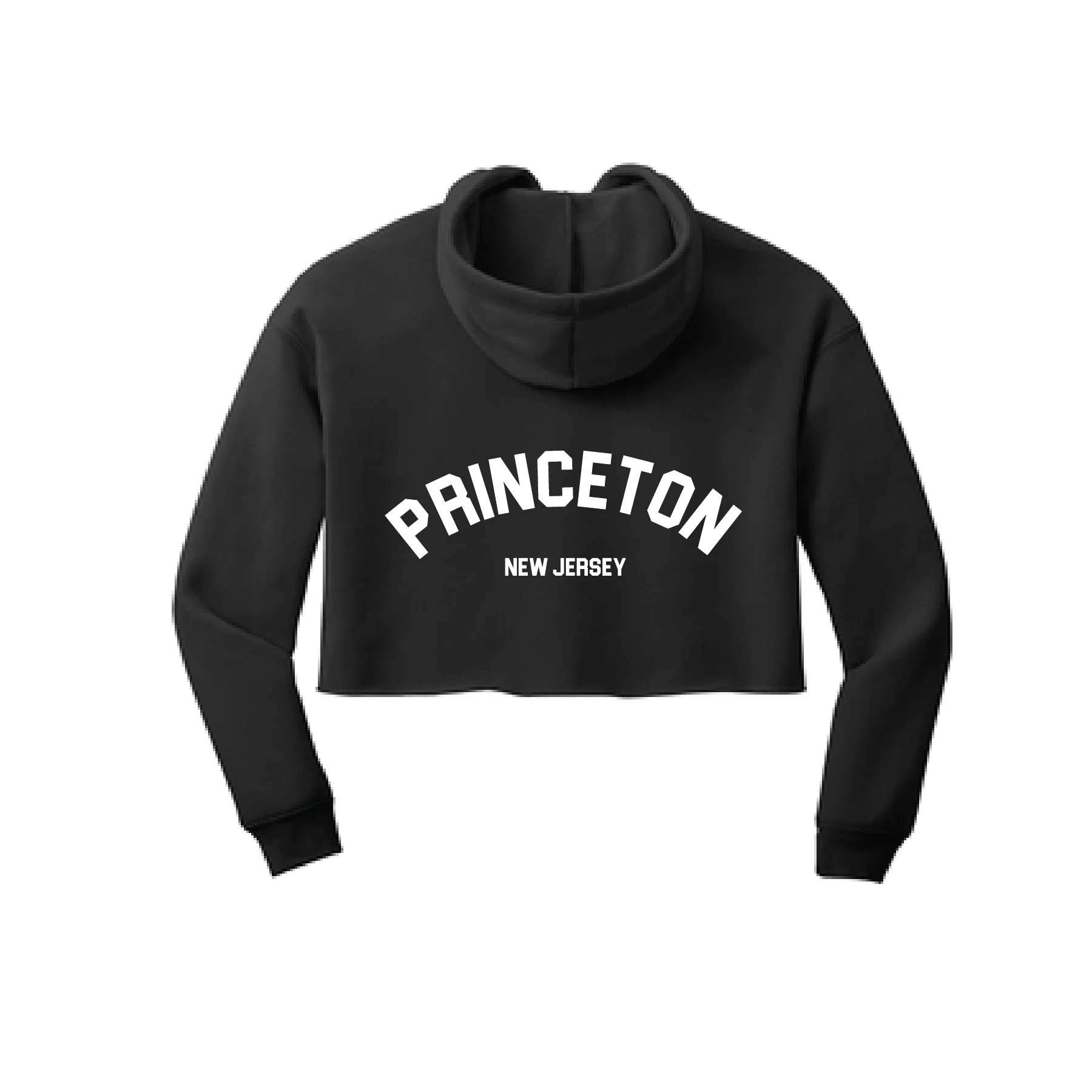 PSA Princeton Bella+Canvas Lifestyle Crop Hoodie Black - Image 2