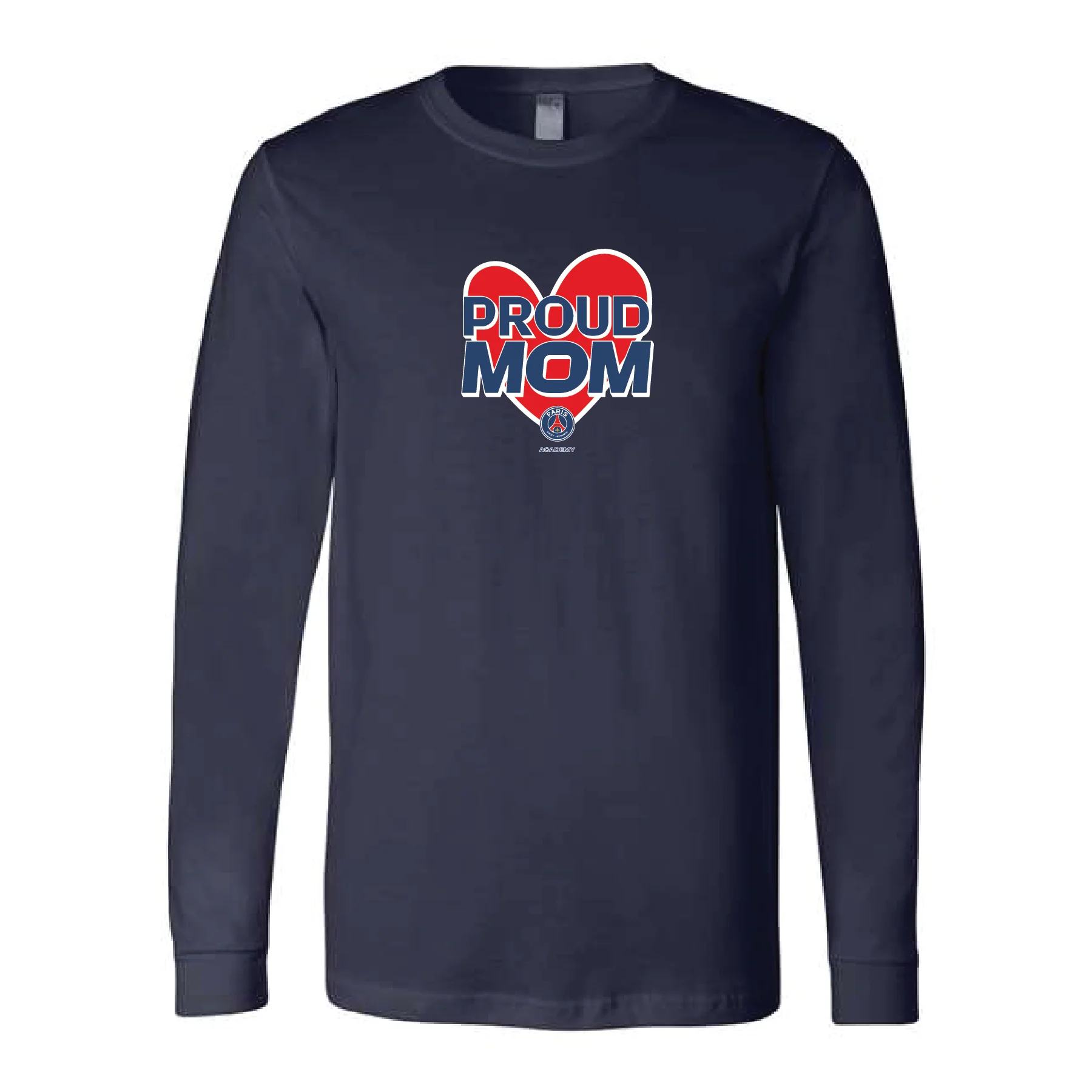 PSG Academy Chicago Proud Mom Long Sleeve Fan Shirt Navy