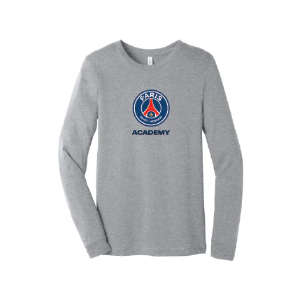 PSG Academy Los Angeles Supporters Long Sleeve T-Shirt Grey