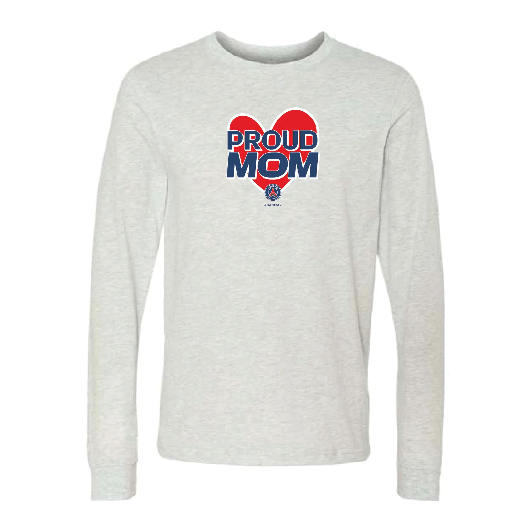 PSG Academy Orlando Proud Mom Long Sleeve T-Shirt Grey