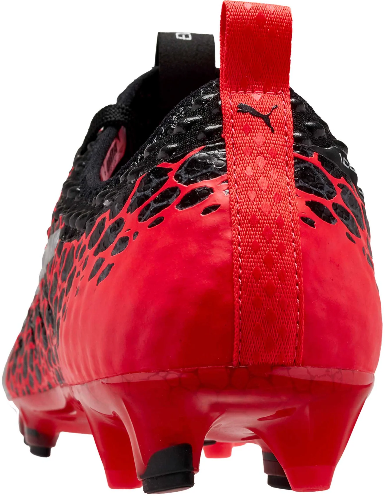 Puma evoPOWER Vigor 1 Firm Ground Soccer Cleat - Black/Silver/Fiery Coral - Image 4