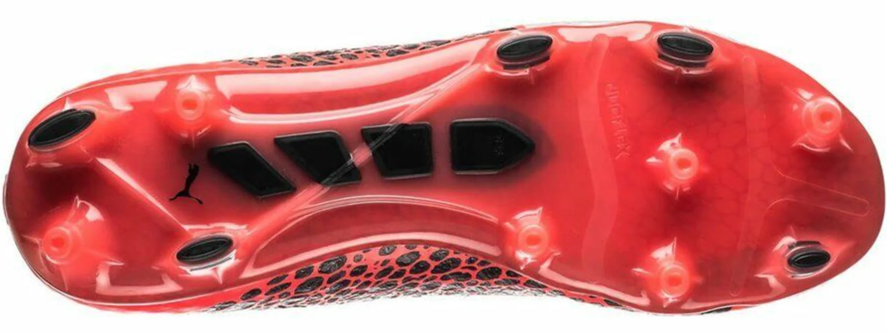 Puma evoPOWER Vigor 1 Firm Ground Soccer Cleat - Black/Silver/Fiery Coral - Image 5
