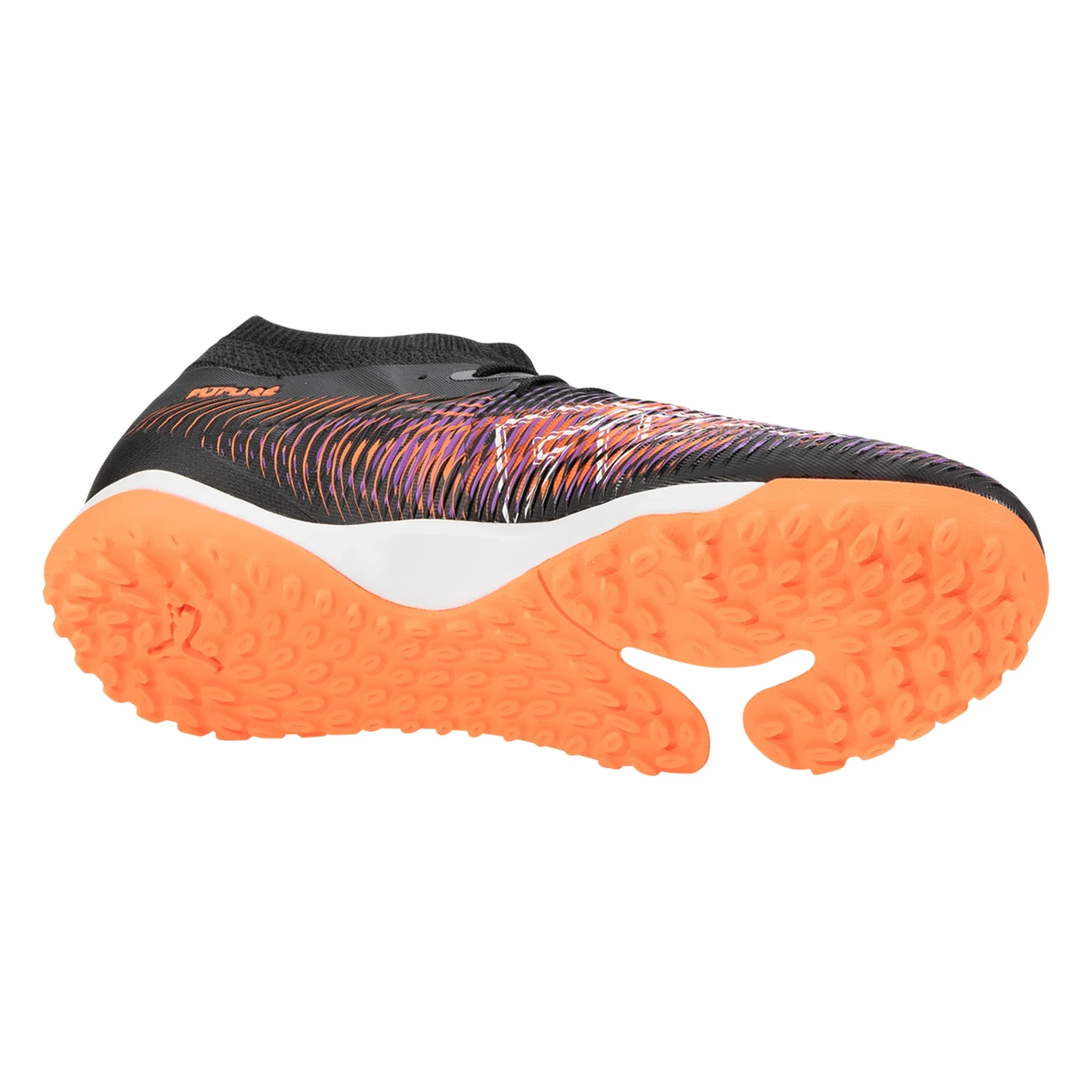 Puma Future 8 Match TT Turf Soccer Cleat- Black/White/Glowing Red - Image 4