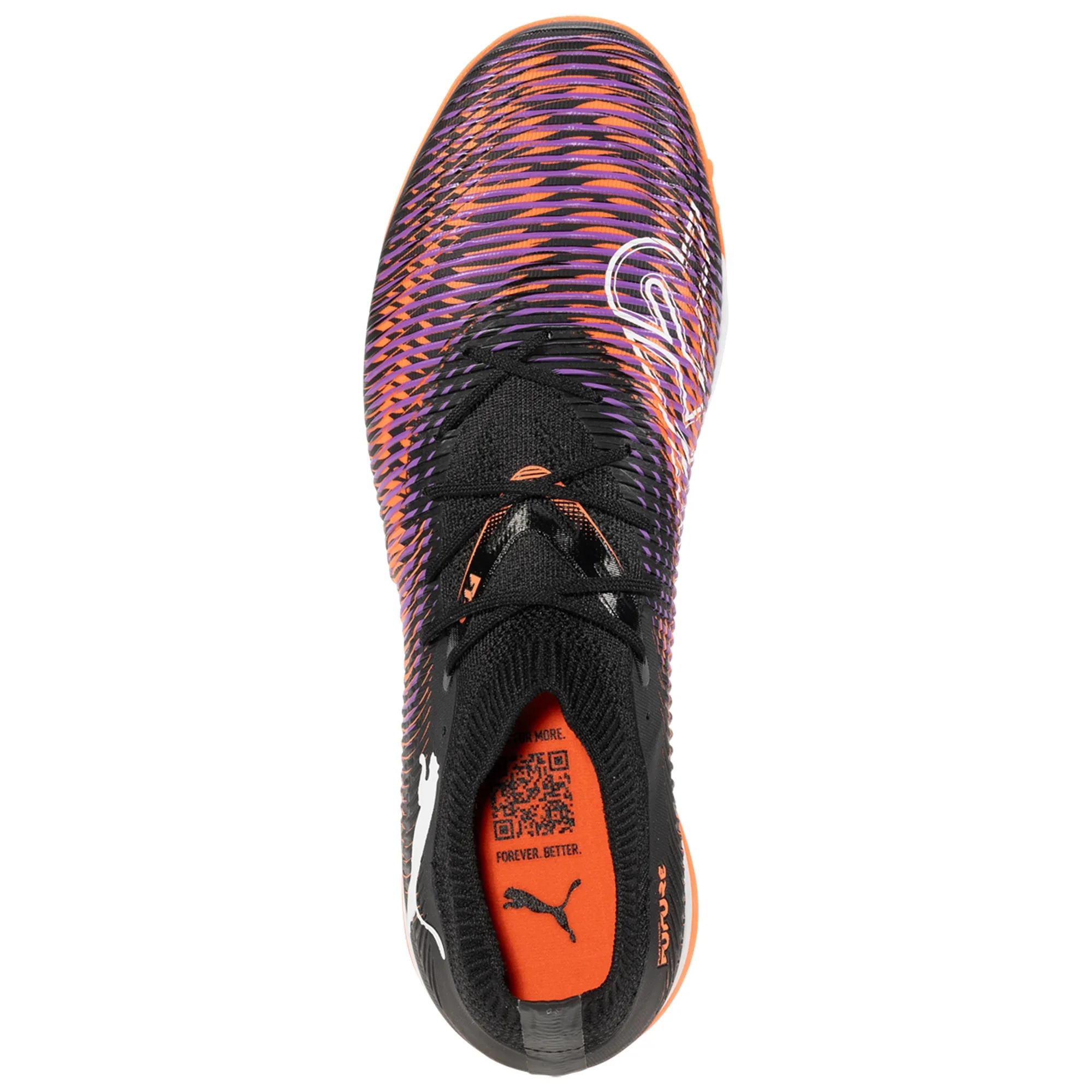 Puma Future 8 Match TT Turf Soccer Cleat- Black/White/Glowing Red - Image 5