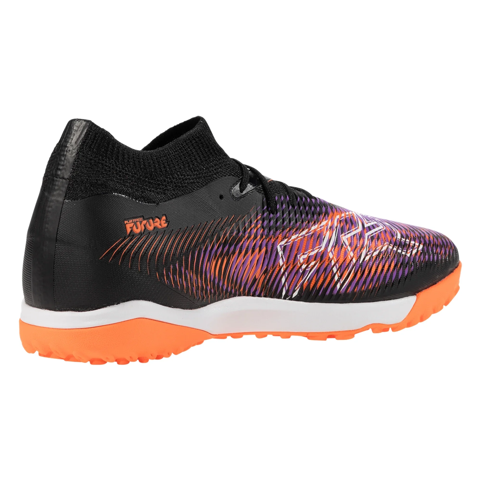 Puma Future 8 Match TT Turf Soccer Cleat- Black/White/Glowing Red - Image 6