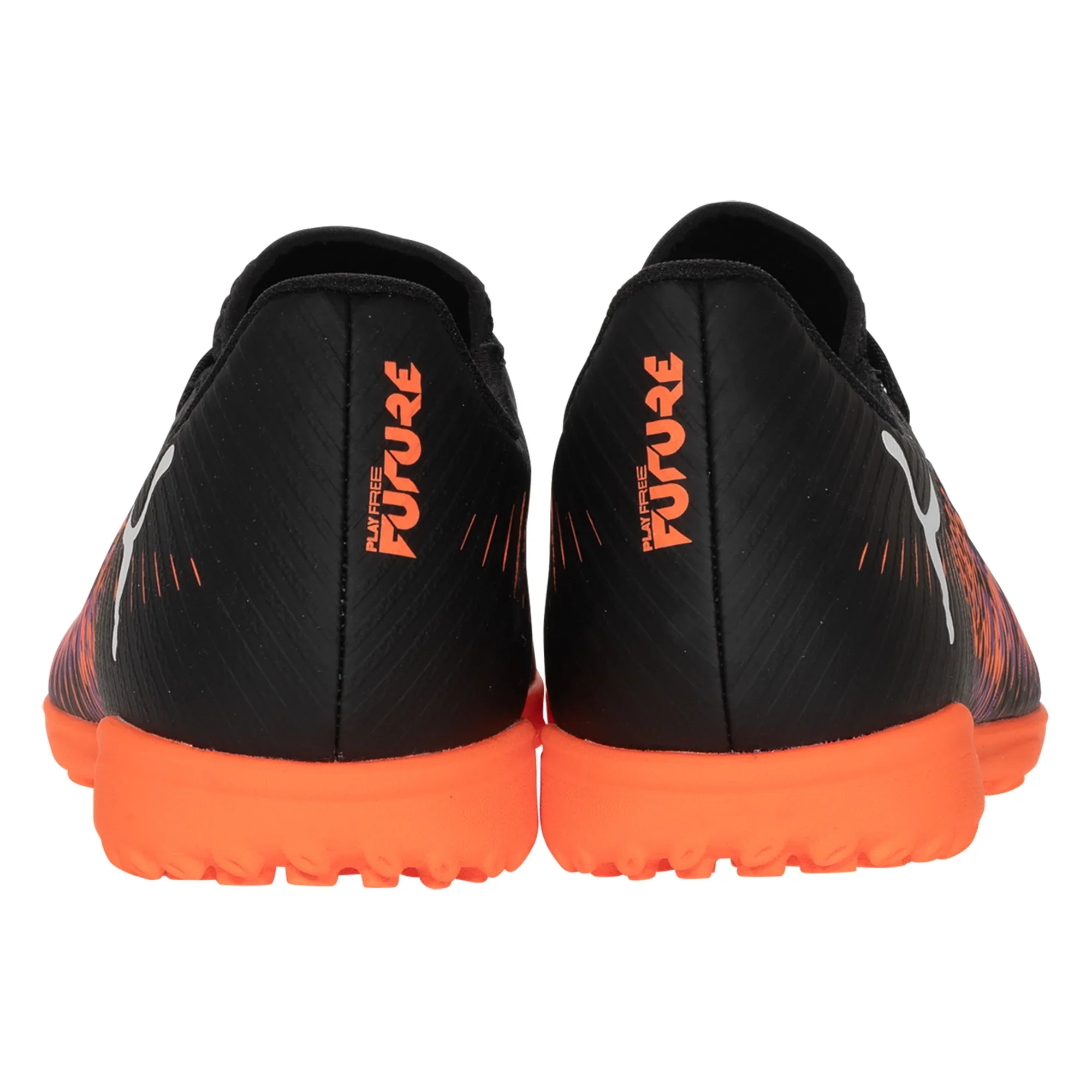 Puma Future 8 Play TT Turf Junior Soccer Cleat- Black/White/ Glowing Red - Image 3