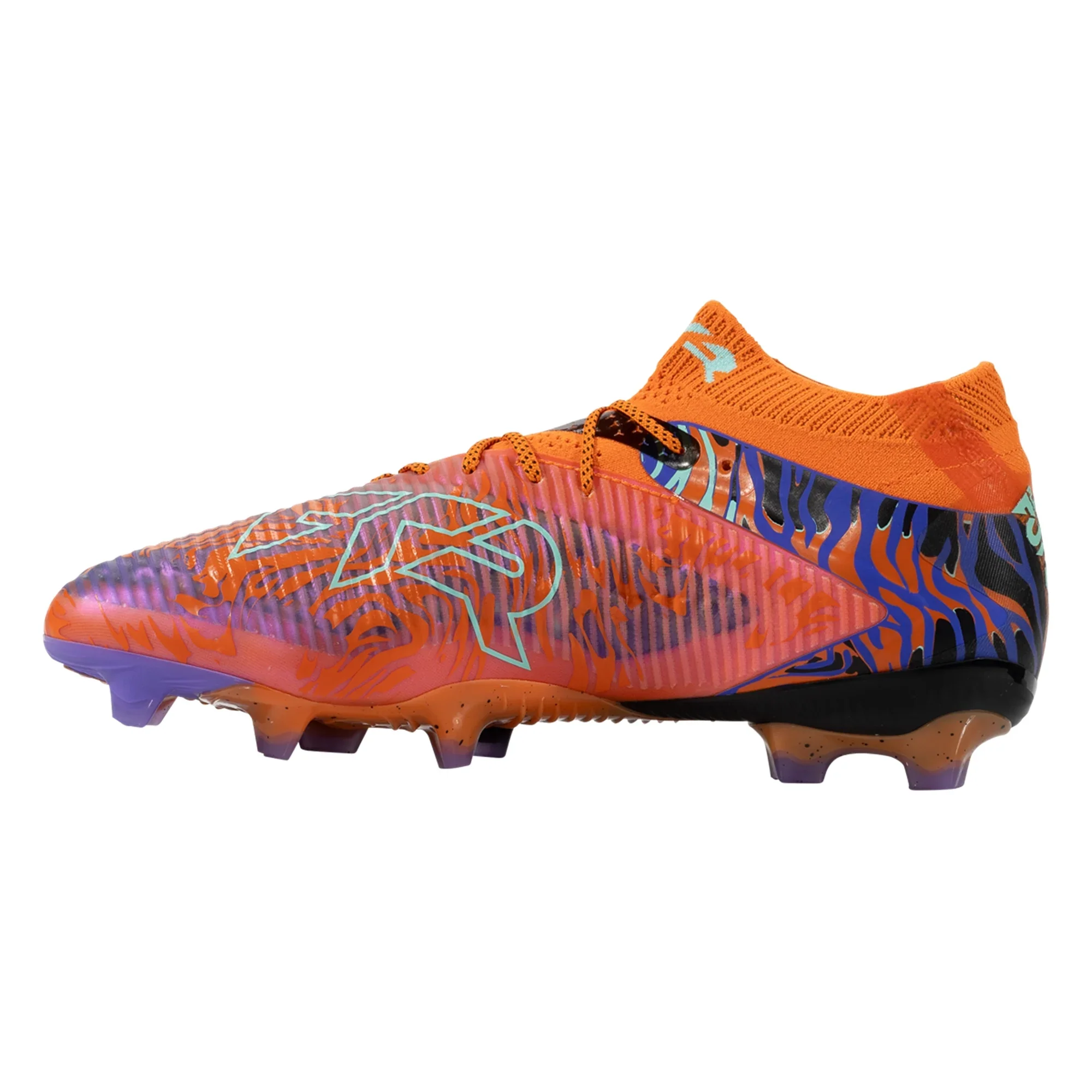 Puma Future 8 Ultimate NJR Creativity FG Firm Ground Soccer Cleat- Orange Poppy/Black/Poison Pink - Image 2