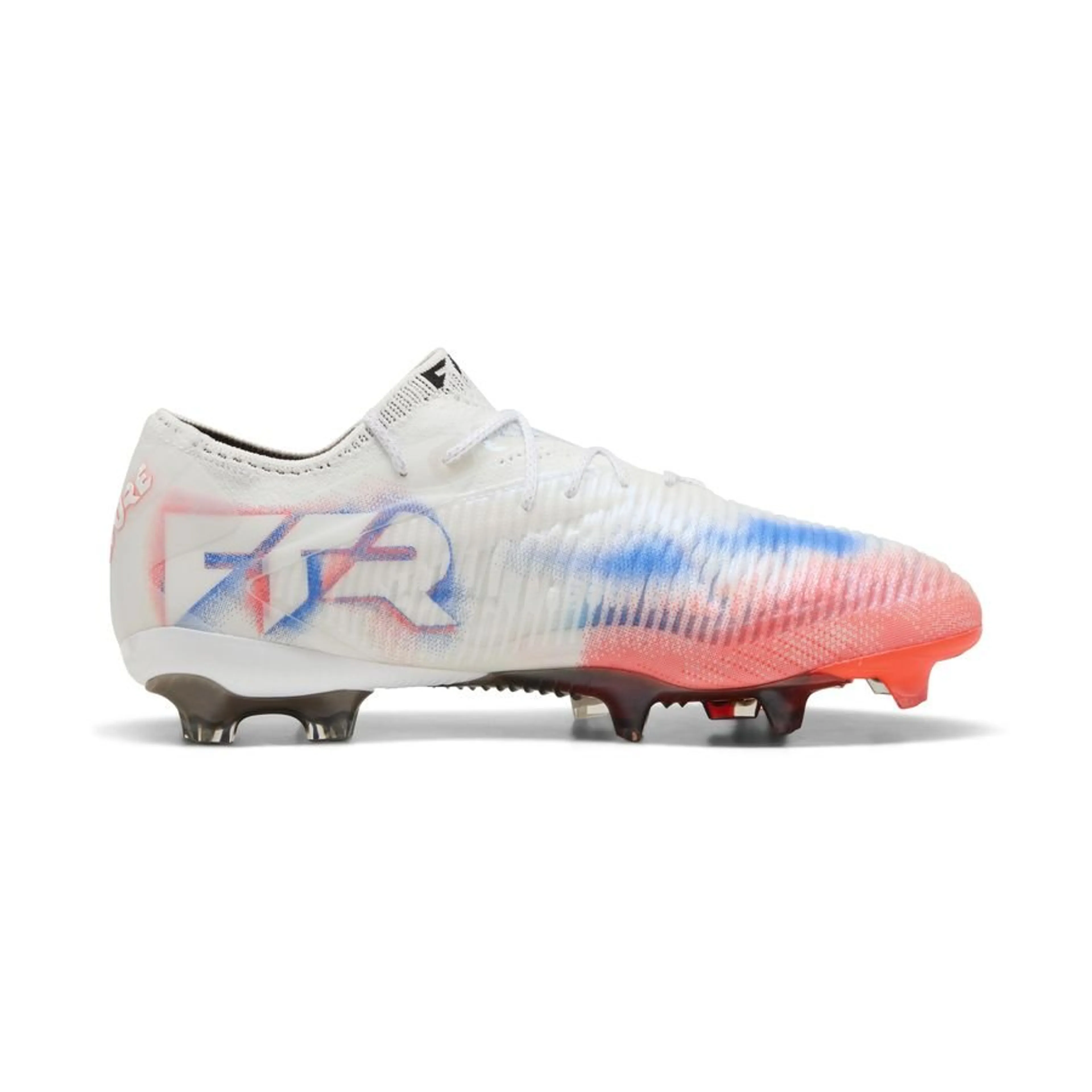 Puma Future 8 Ultimate FG Firm Ground Soccer Cleat- Puma White/Puma Black/Glowing Red - Image 2