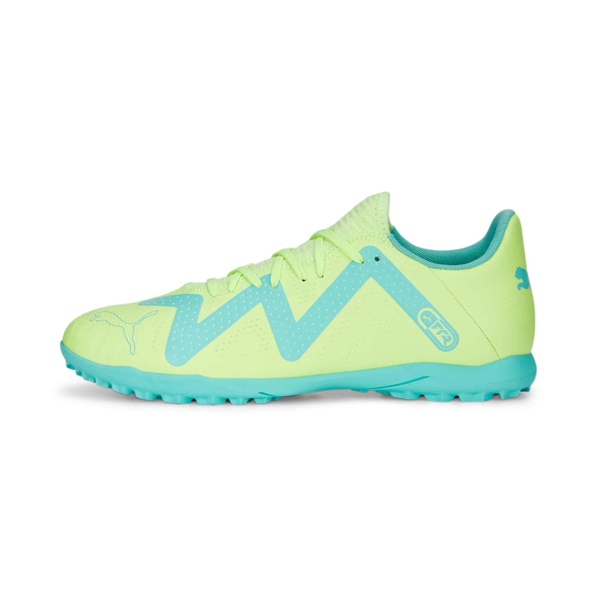 Puma Future Play TT Turf Soccer Cleat - Yellow/Black/Peppermint - Image 2