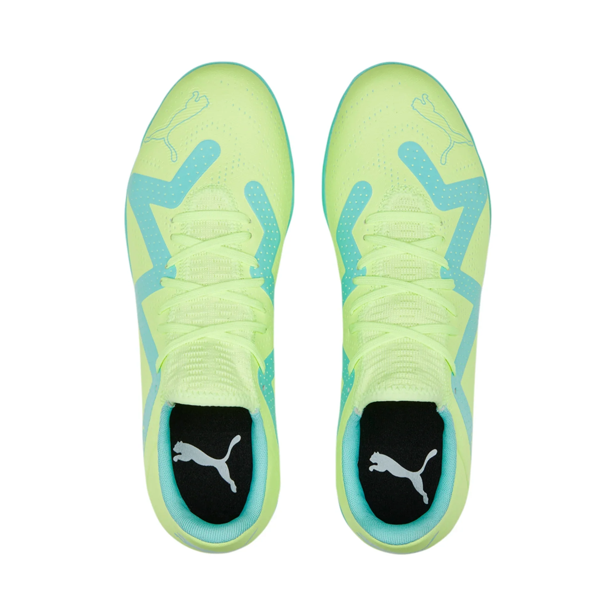 Puma Future Play TT Turf Soccer Cleat - Yellow/Black/Peppermint - Image 3