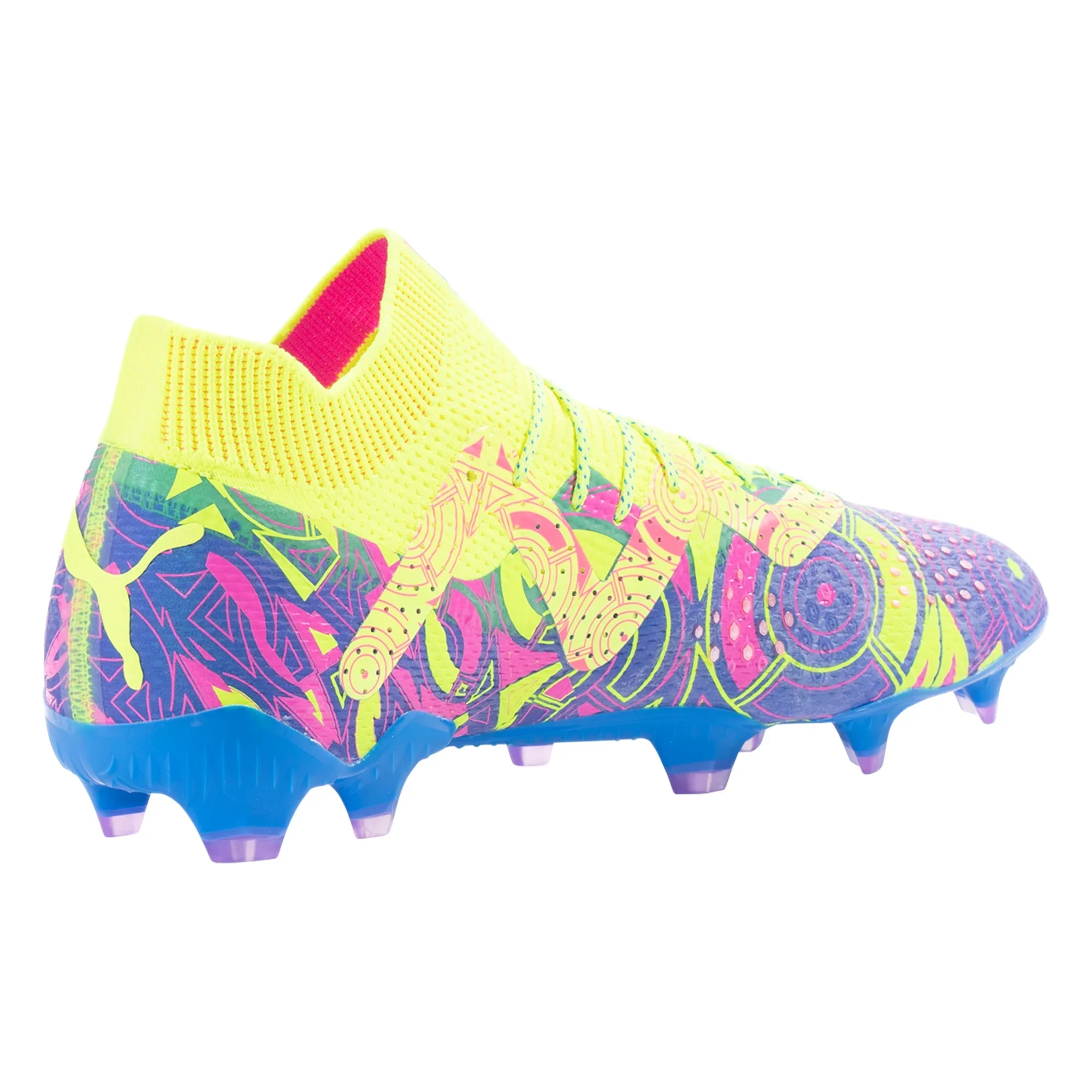 Puma Future Ultimate FG/AG Firm Ground Soccer Cleat - Ultra Blue/Yellow Alert/Luminous Pink - Image 5