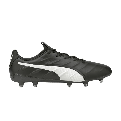 Puma King Platinum 21 Firm Ground Soccer Cleat - Puma Black/Puma White