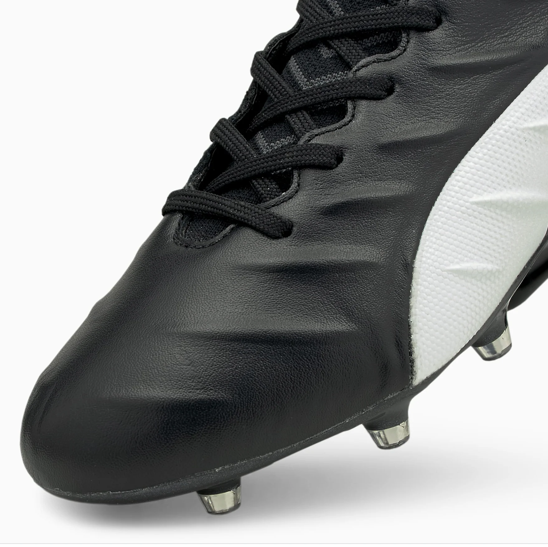 Puma King Platinum 21 Firm Ground Soccer Cleat - Puma Black/Puma White - Image 3