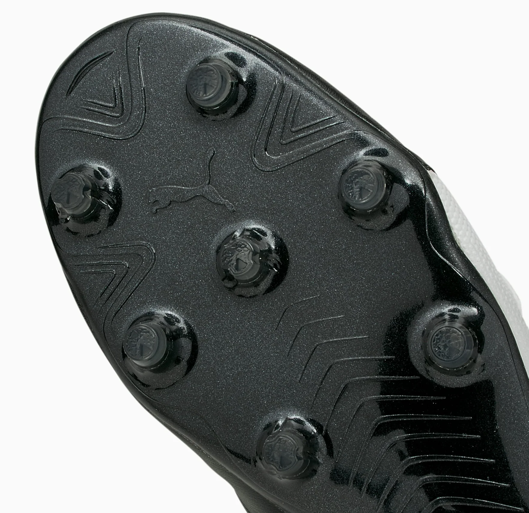 Puma King Platinum 21 Firm Ground Soccer Cleat - Puma Black/Puma White - Image 7