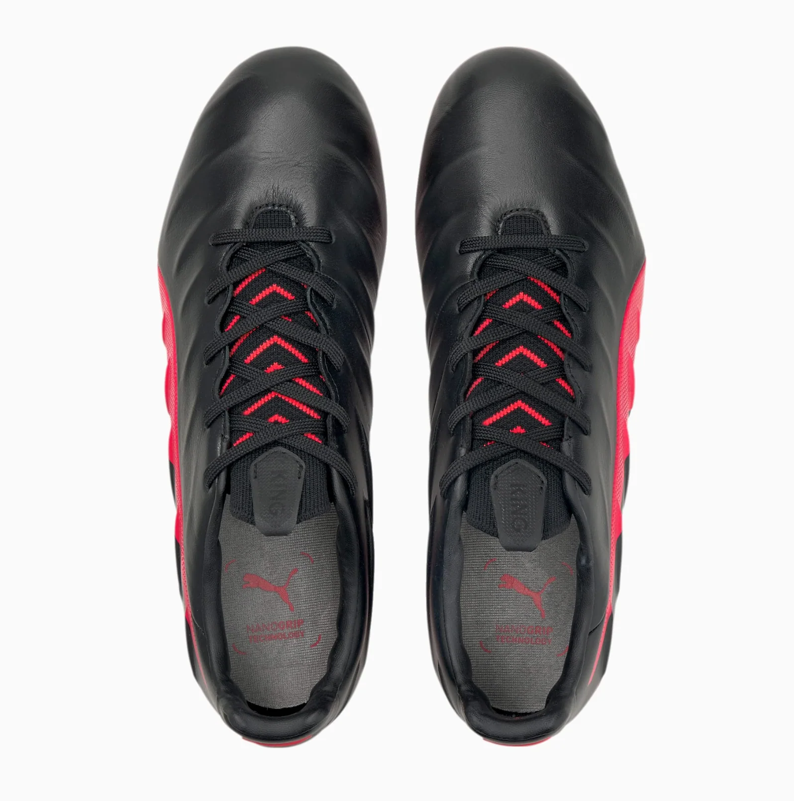 Puma King Platinum 21 Firm Ground Soccer Cleat - Puma Black/Sunblaze - Image 4