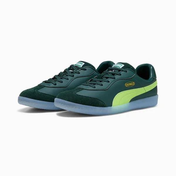 Puma King Pro 21 IT Indoor Soccer Shoe-Green Terrain-Fizzy Light - Image 3
