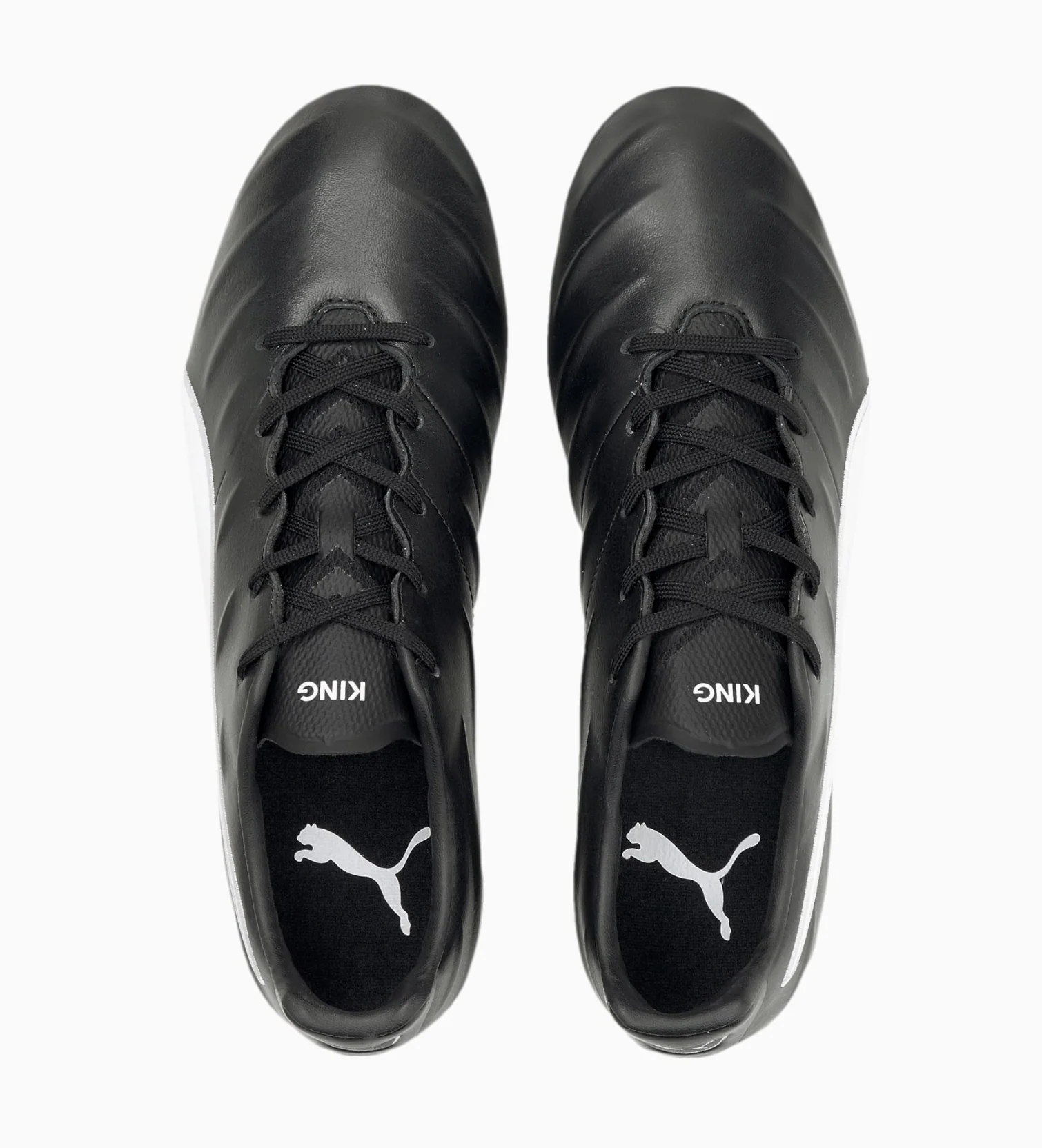 Puma King Pro21 Firm Ground Soccer Cleat - Puma Black/Puma White - Image 4