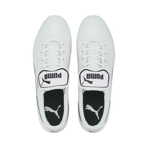Puma King Top FG Firm Ground Soccer Cleat - White/Black - Image 3