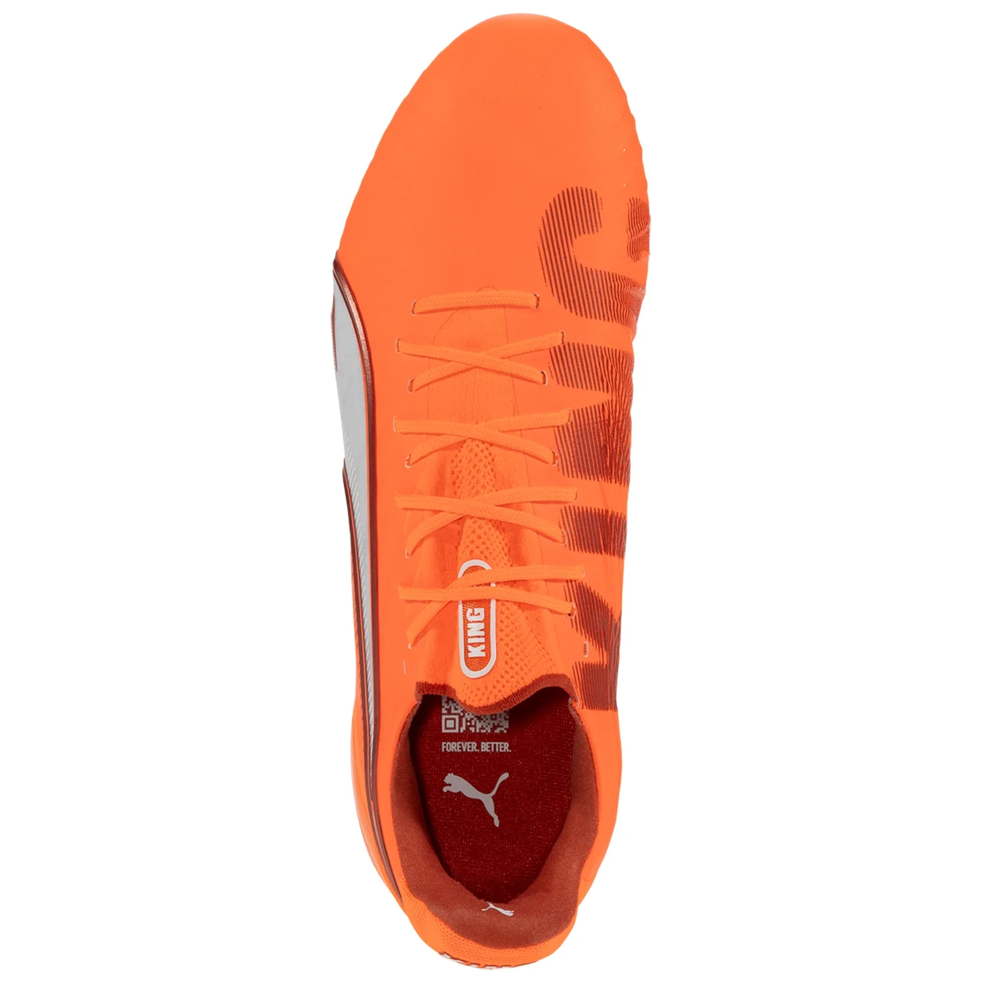 Puma King Ultimate FG/AG Firm Ground Soccer Cleat -Glowing Red/White/Red Fire - Image 3