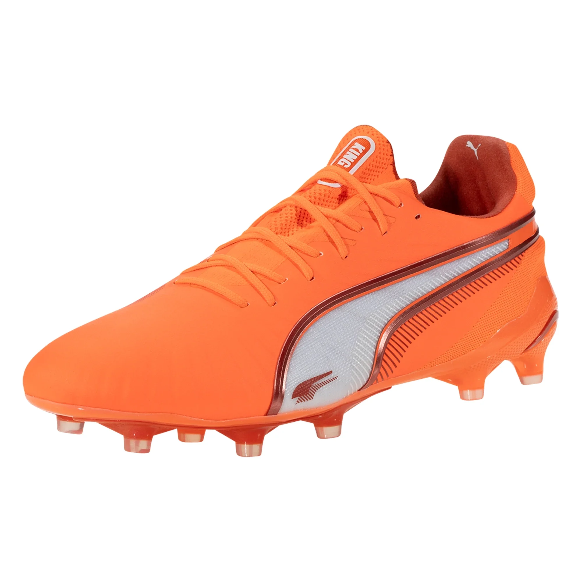 Puma King Ultimate FG/AG Firm Ground Soccer Cleat -Glowing Red/White/Red Fire - Image 6