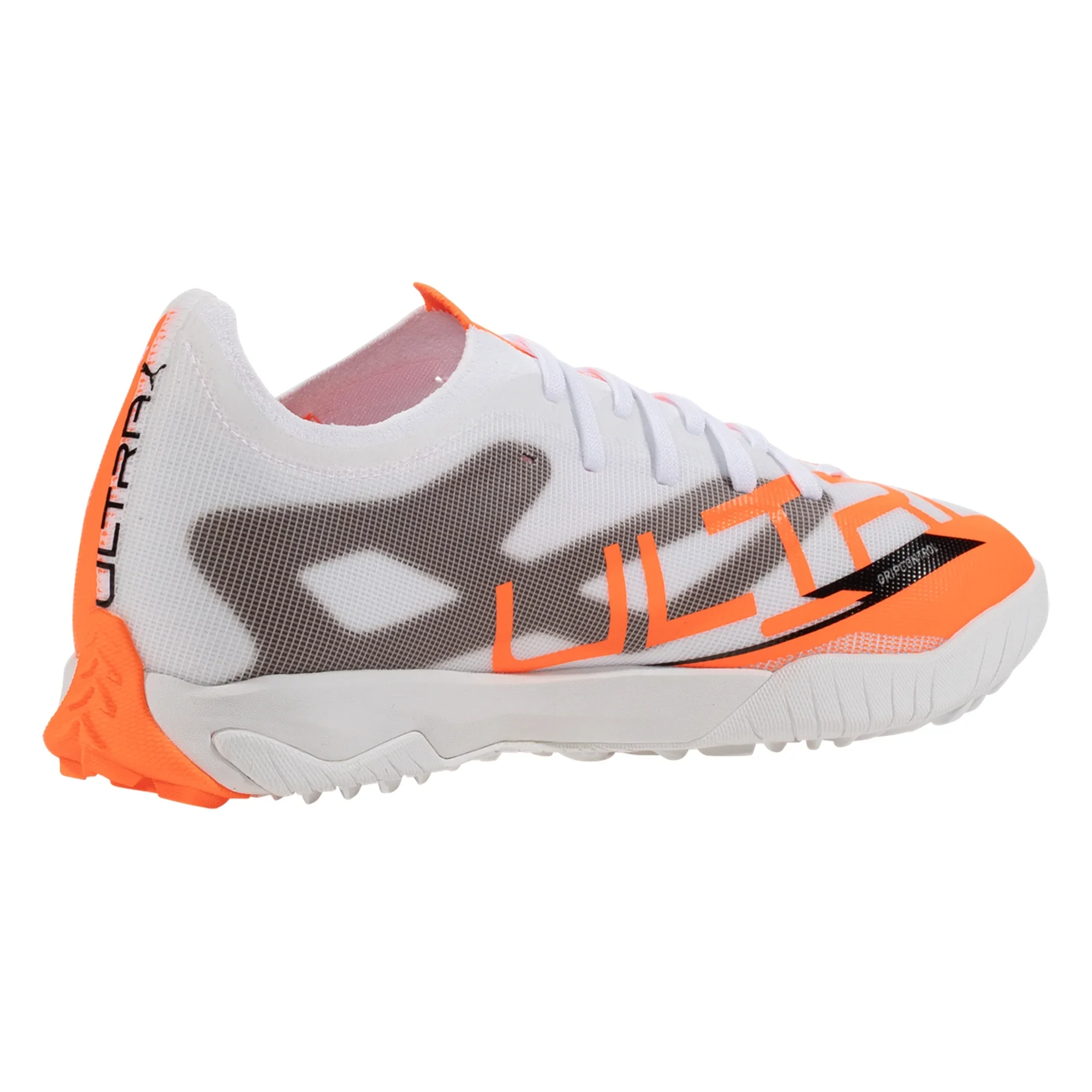Puma Ultra 5 Match TT Turf Soccer Cleat- White/Black-Glowing Red - Image 4