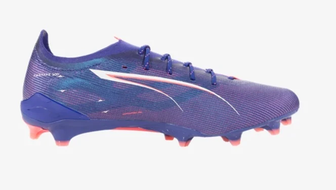 Puma Ultra 5 Ultimate FG/AG Firm Ground Soccer Cleat - Lapis Lazuli/White/Sunset Glow - Image 2
