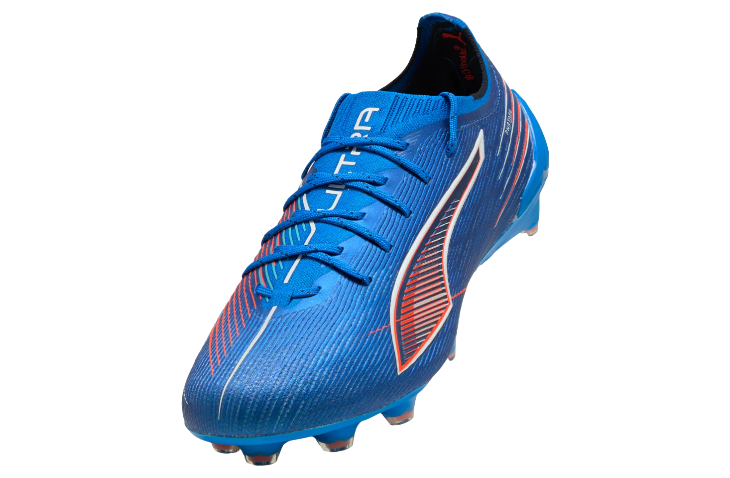 Puma Ultra 6 Ultimate FG Firm Ground Soccer Cleat -Ultra Blue/White/Glowing Red - Image 3