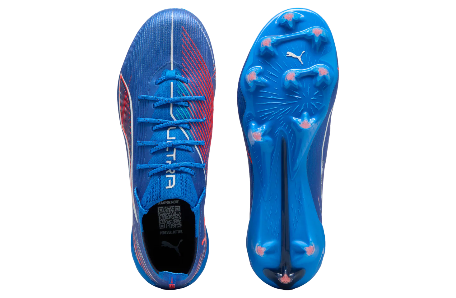 Puma Ultra 6 Ultimate FG Firm Ground Soccer Cleat -Ultra Blue/White/Glowing Red - Image 5