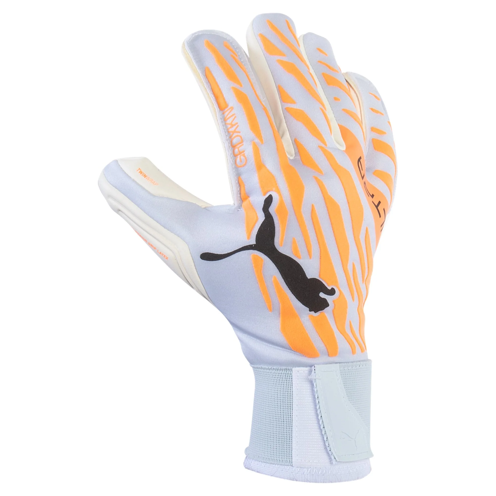 PUMA Ultra Grip 1 Hybrid Pro Goalkeeper Gloves - Neon Citrus/Silver - Image 3