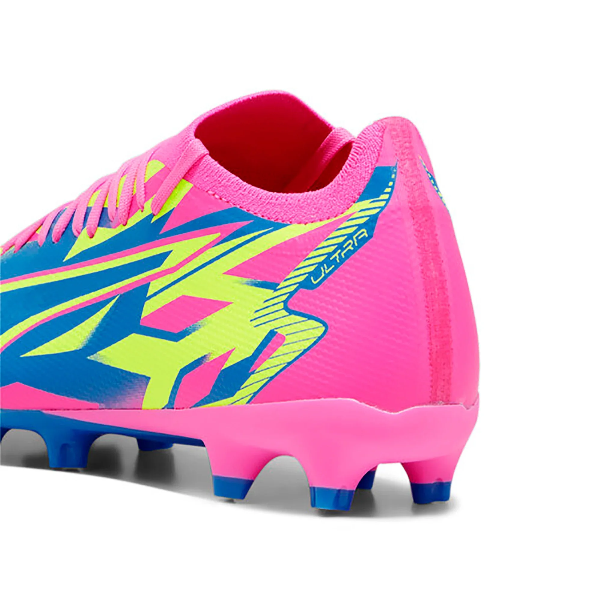 Puma Ultra Match FG/AG Firm Ground Soccer Cleat - Luminous Pink/Yellow Alert/Ultra Blue - Image 6